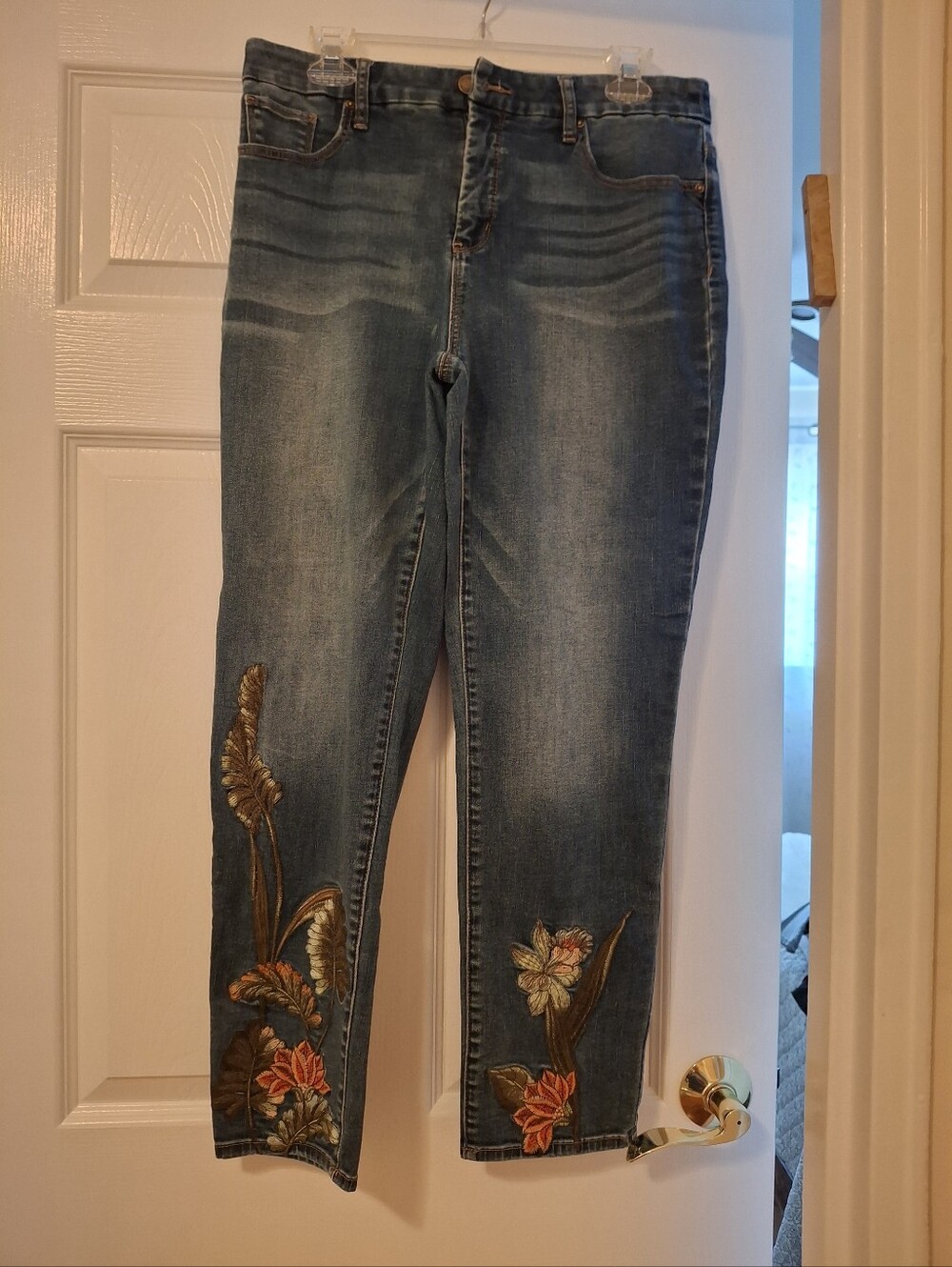 Chicos Embroidered Jeans